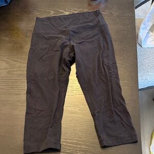 Lululemon Align Crop Black Leggings, women’s size 8, used